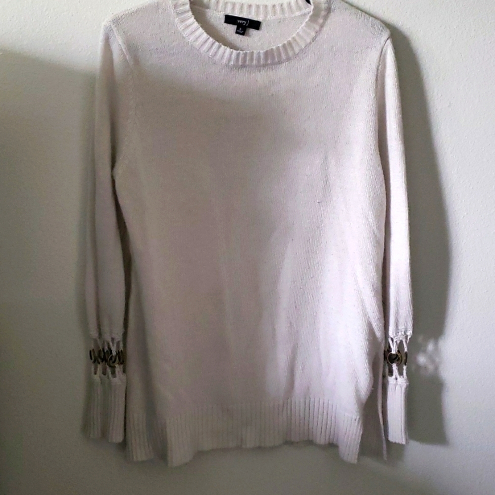 Oversized Comfy White Sweater Long Sleeve Top